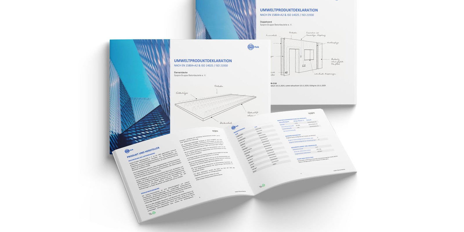 Umweltproduktdeklarationen für die Produkte „Elementdecke“ und „Doppelwand“